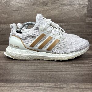 Adidas UltraBoost 4.0 DNA Gray Gold Womens US Size 7 GY8598 Running Shoes